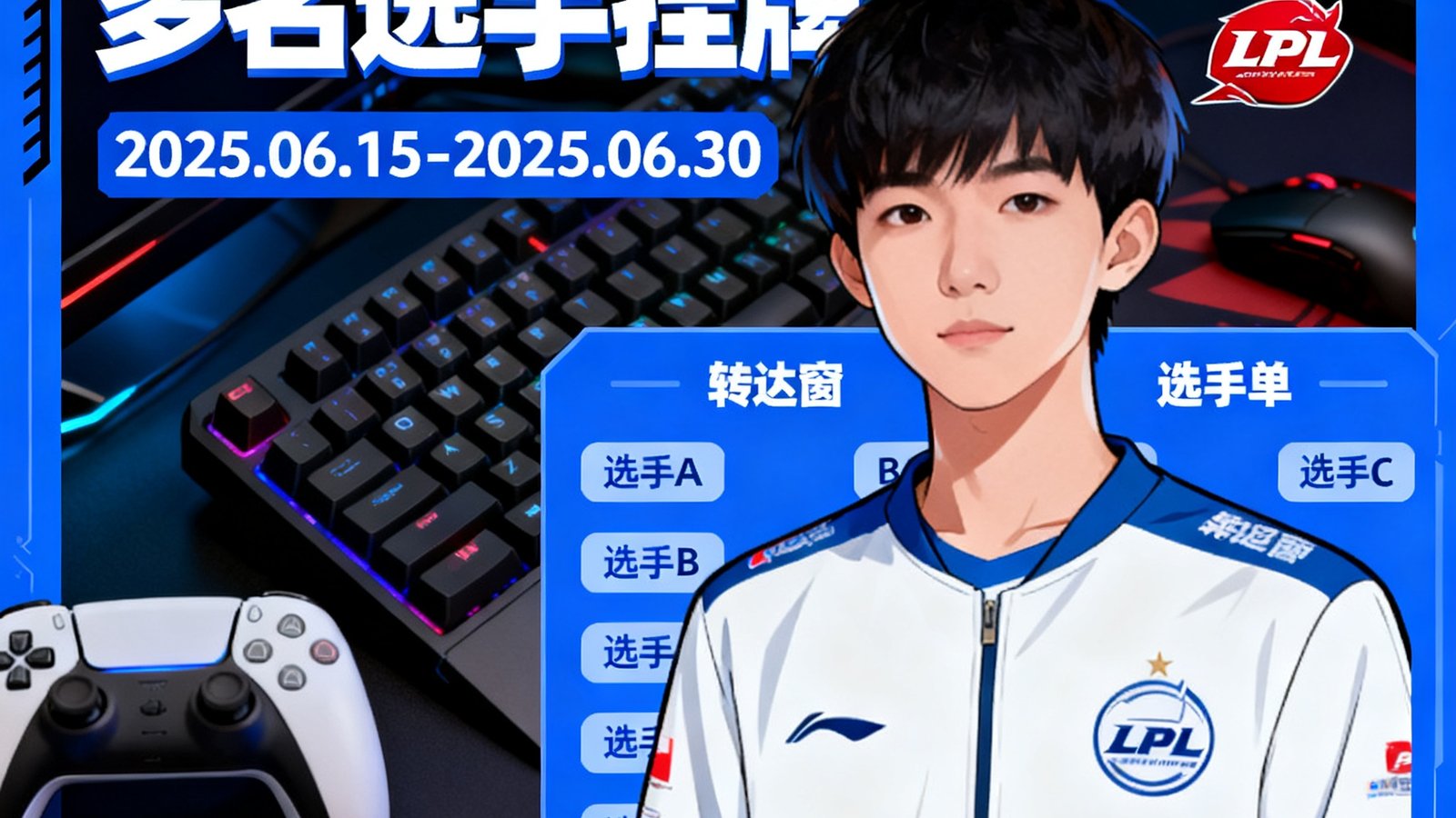 2025年LPL夏季转会窗开启，多名选手挂牌